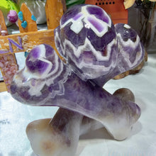 Load image into Gallery viewer, Dream Amethyst Skull&amp;Bone Hand Carving
