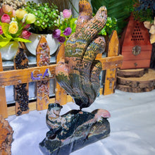 Load image into Gallery viewer, Hand Carved Ocean Jasper Nine Tail Fox Mobile Tails
