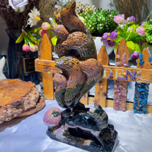 Load image into Gallery viewer, Hand Carved Ocean Jasper Nine Tail Fox Mobile Tails

