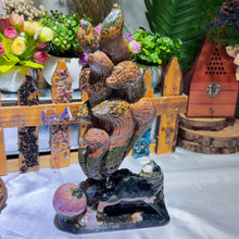 Load image into Gallery viewer, Hand Carved Ocean Jasper Nine Tail Fox Mobile Tails
