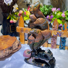 Load image into Gallery viewer, Hand Carved Ocean Jasper Nine Tail Fox Mobile Tails
