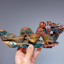 Load image into Gallery viewer, Good Color Madagascar Ocean Jasper Chinese Dragon Hand Carving
