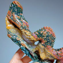 Load image into Gallery viewer, Good Color Madagascar Ocean Jasper Chinese Dragon Hand Carving
