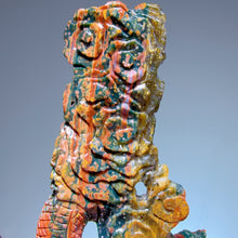 Load image into Gallery viewer, Hand Carved Bright Color Ocean Jasper Chinese Dragon
