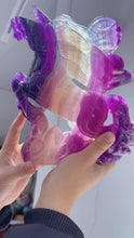 Load and play video in Gallery viewer, Good Quality Hand Carved Purple Fluorite Unicorn
