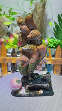 Load and play video in Gallery viewer, Hand Carved Ocean Jasper Nine Tail Fox Mobile Tails
